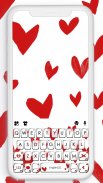 Lovely Red Hearts Keyboard Theme screenshot 2