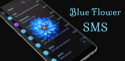 Blue Blossoms SMS Theme