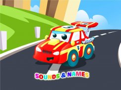 Toddler car games - car Sounds Puzzle and Coloring screenshot 13