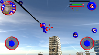 Superhero Stickman Rope hero Gangster Mafia screenshot 3