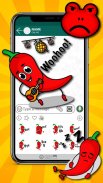 Fun Chili Emoji Stickers screenshot 1