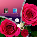 Pink Rose Zipper Lock Screen Icon