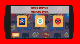 Super heroes Memory Game screenshot 1