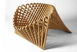 Bamboo wooden chair design screenshot 6