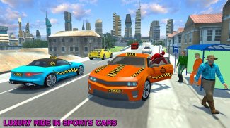 Flying Taxi Car Driving Games screenshot 2