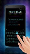 Tema Keyboard Cool Neon Blue Baru screenshot 2