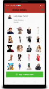 Lady Gaga WAStickerApps : Stickers for Whatsapp screenshot 2