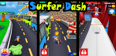 Endless escaping game Surfer Dash screenshot 1