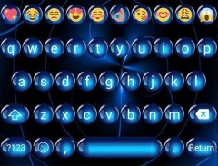 Spheres Blue Emoji Keyboard screenshot 3