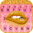 Golden Sexy Lips Keyboard Them