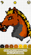 Horse Color by Number-Pixel Art Draw Coloring Book screenshot 1