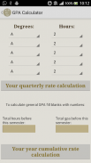 GPA calculator screenshot 1