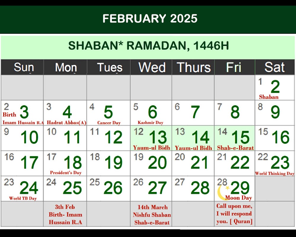 Shab E Barat 2025 Islamic Calendar jolyn wendye