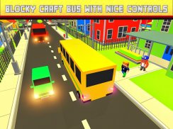 Cube Craft Pixel Scuola Bus 3D screenshot 7
