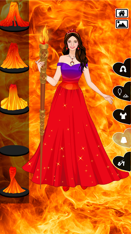 Element of Fire Dress up Game