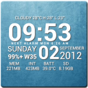 Super Typo Weather Info Clock Icon