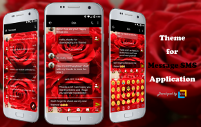 SMS Messages Love Rose Theme screenshot 5