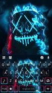 Tema Keyboard Neon Fire Purge Man screenshot 2