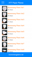 XTT Boomerang Plane Origami Tutorials screenshot 5