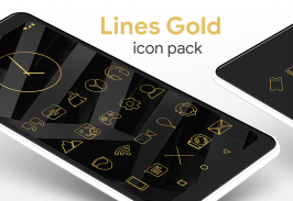 Lines Gold - Icon Pack screenshot 2