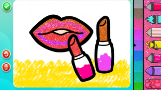 Glitter Lips Coloring Game screenshot 5