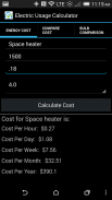 Electricity Cost Calculator screenshot 1