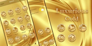 Luxurious Gold Go Launcher Theme screenshot 4