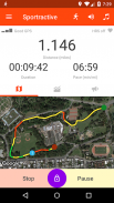 Sportractive GPS Running Cycling Distance Tracker screenshot 1