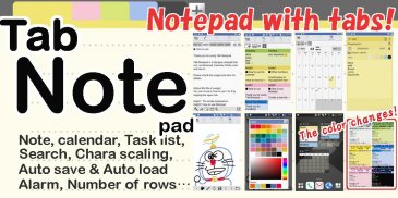 "Tab Notepad"! Switch notes quickly with tabs screenshot 0