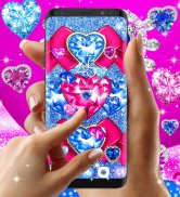Blue hearts diamonds wallpaper screenshot 2