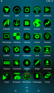 Flat Black and Green Icon Pack ✨Free✨ screenshot 10