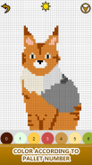 Cats Pixel Art Coloring Book screenshot 3