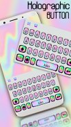 Novo tema de teclado Colorful Holographic screenshot 1