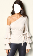 Women Crop Shoulder Photo Suit screenshot 1