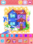 Glitter House coloring and drawing for Kids screenshot 0