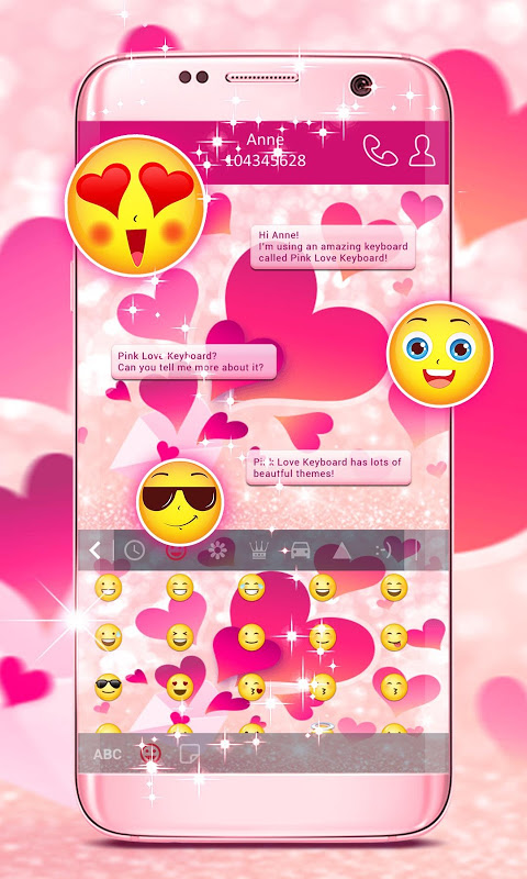 pink love keyboard apk