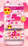 لوحة المفاتيح الحب الوردي screenshot 1