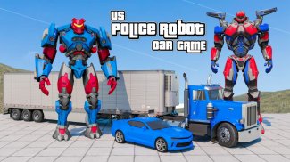 हम पुलिस कार रोबोट लड़ाई खेल screenshot 0