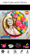 Photo on cake Birthday frame screenshot 2