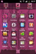 GO Launcher Theme màu hồng Emo screenshot 6