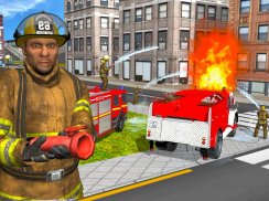 Flying Firetruck City Pilot 3D screenshot 5