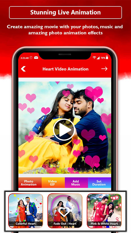 Love Heart Effect Video Maker - GIF, Animation::Appstore for  Android