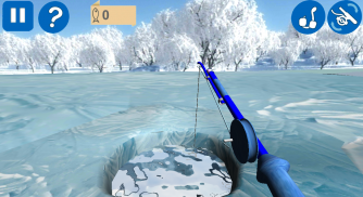Ice fishing game. Catch bass. screenshot 0