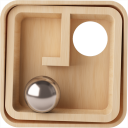 Clássico labirinto 3d - O quebra-cabeça de madeira Icon