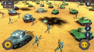 Stickman guerreiros Mundial War 2 Batalha Simulato screenshot 7