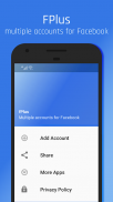 fPlus: varias cuentas para Facebook screenshot 3