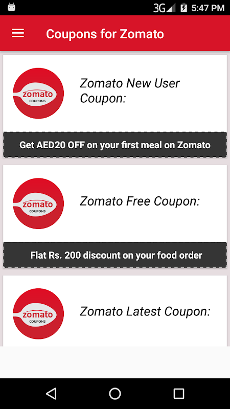 Promo code for zomato new user discount