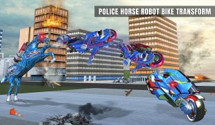 US Police Horse Robot Bike Transform Wild Cop Game screenshot 9