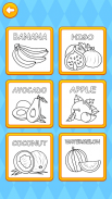 Fruits Coloring Game & Drawing Book - Kids Game screenshot 0