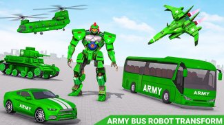 Army Bus Robot Car Game 3d screenshot 0